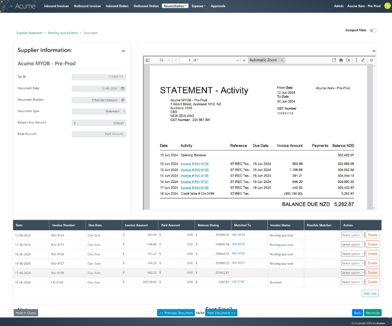 Streamlined Supplier statements reconciliation with Acume allows you to bypass the ordinary and get to the issues.